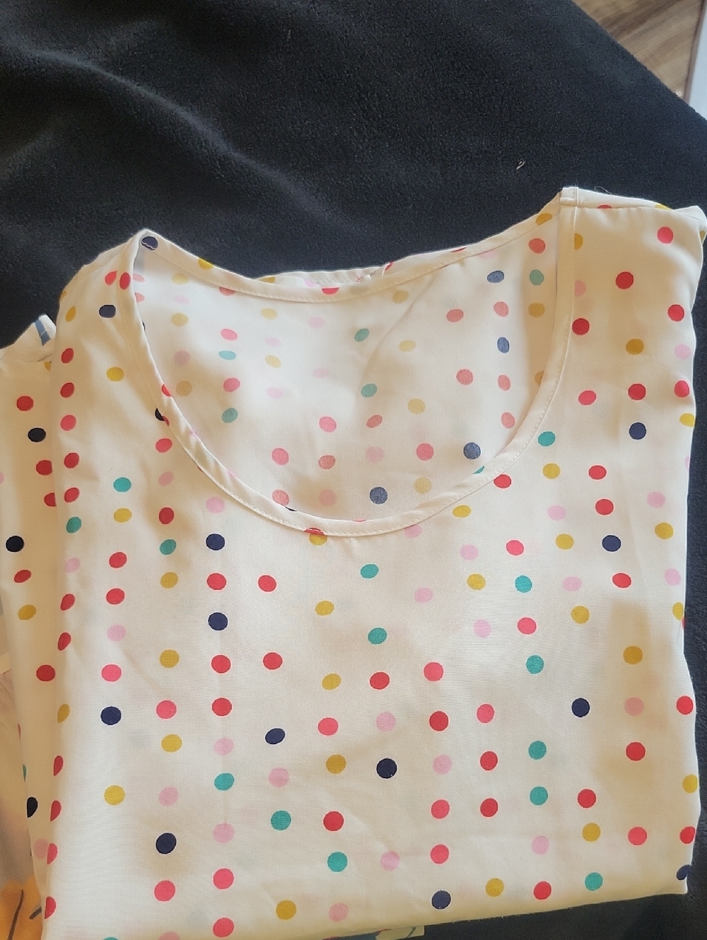 Floral & Polka Dot Mixed Sleepwear Bundle - Navy, Peach, Yellow, Cream - Picture 4 of 9